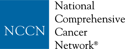 The image shows the National Comprehensive Cancer Network (NCCN) logo. It features the acronym 